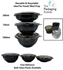 Black Plastic Salad Bowls