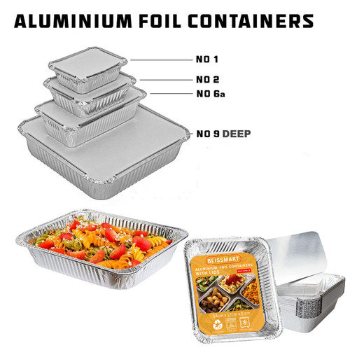 Aluminium foil trays - trays, lids