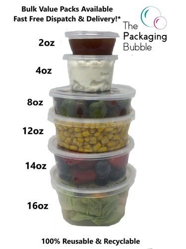 Round food containers clear - food,